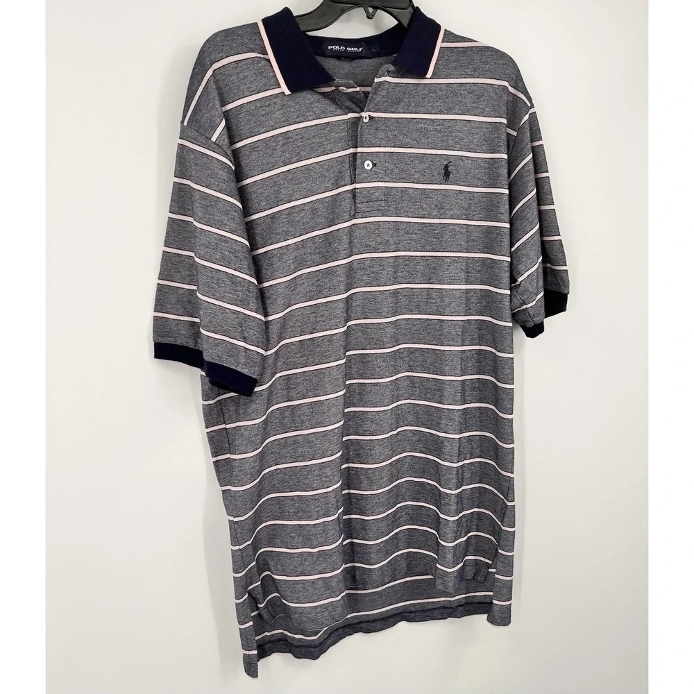 Polo Ralph Lauren Golf Polo Shirt Mens‎ Large Multicolored Striped Vintage 1990s